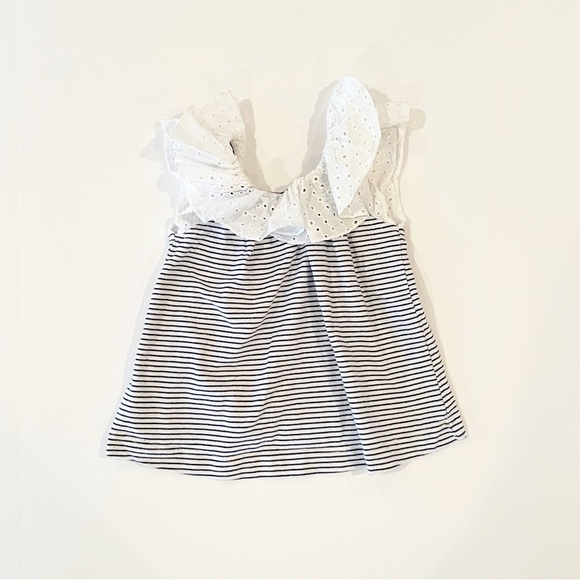 GAP Other - Gap 2T striped ruffled eyelet collar top